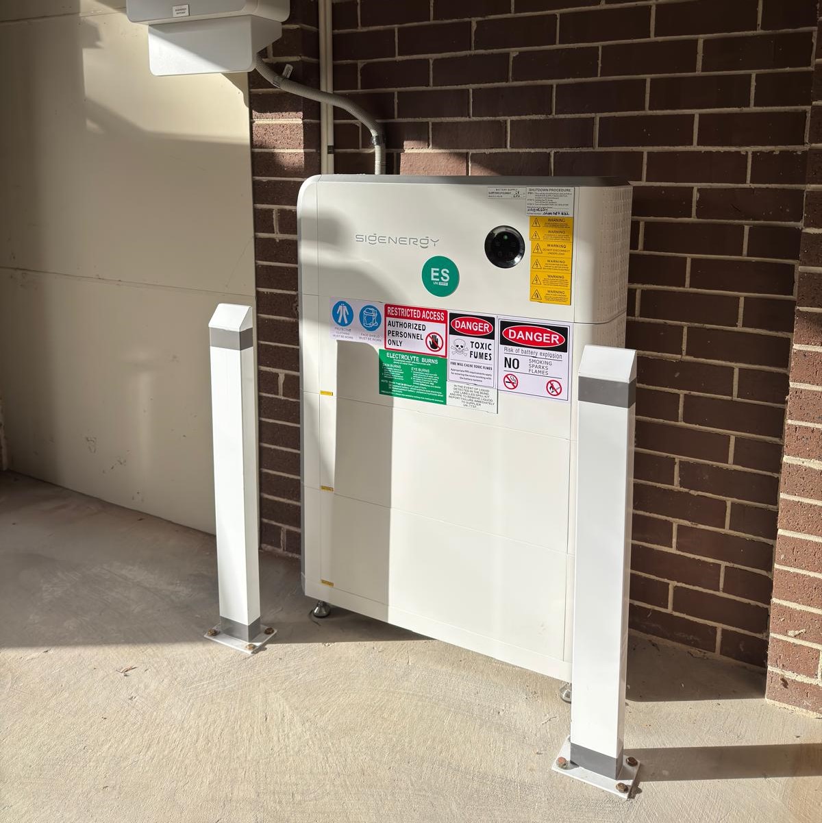 Residential battery installation